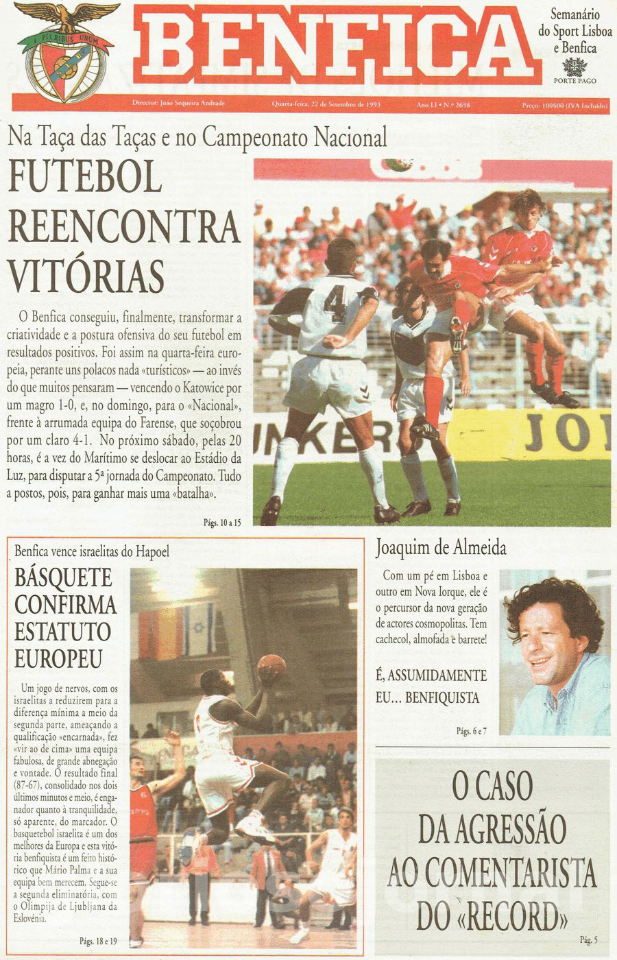 jornal o benfica 2658 1993-09-22